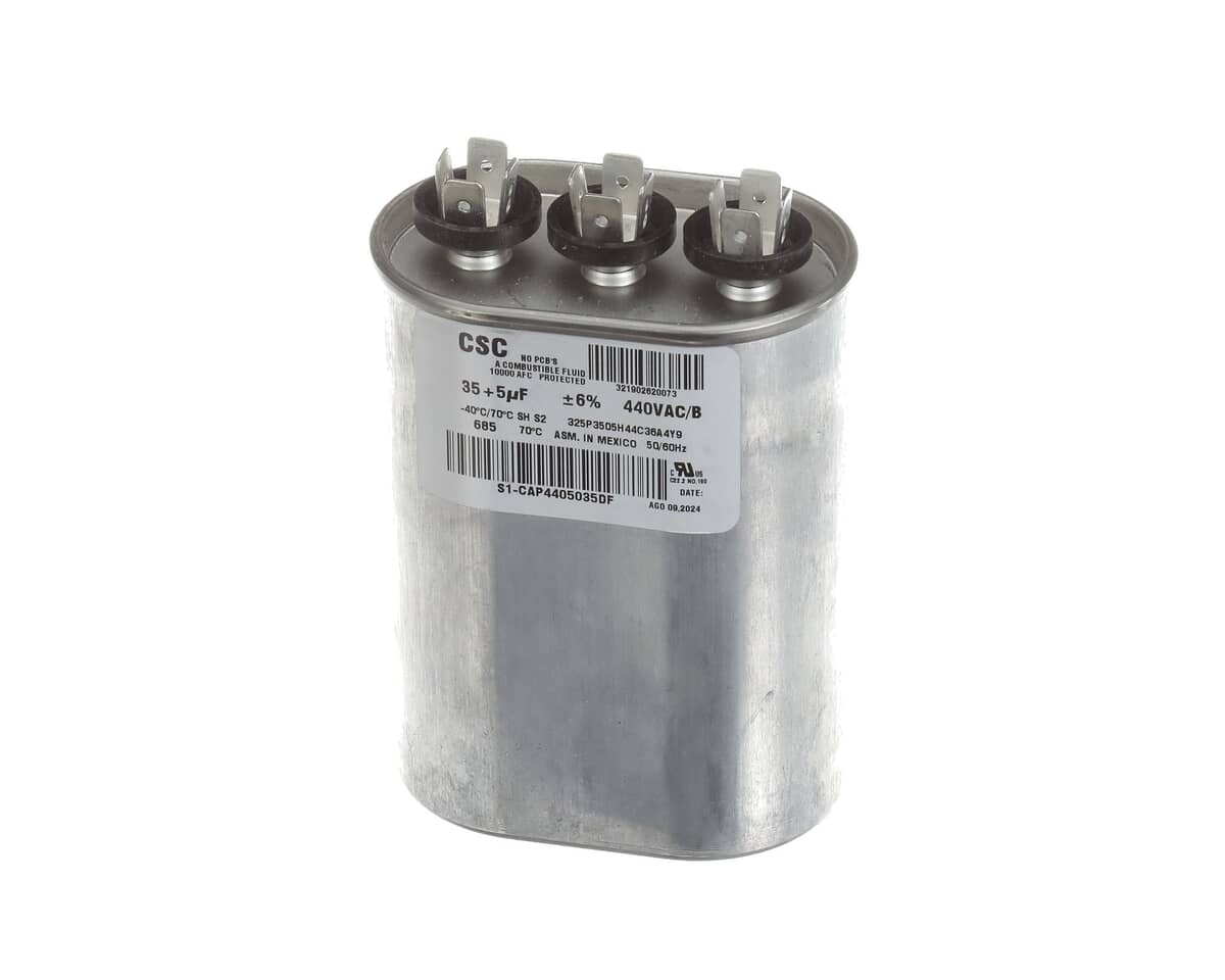 YORK PARTS York S1-CAP4405035DF Capacitor Run Dual 35/5MFD 440V Flat - SKU YORKS1-CAP4405035DF