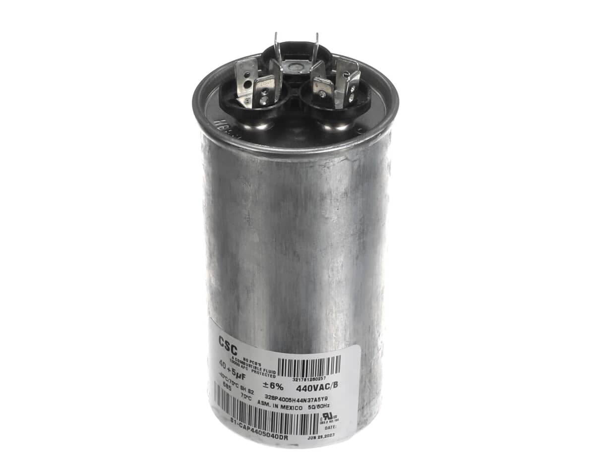 YORK PARTS York S1-CAP4405040DR Capacitor Run Dual 40/5MFD 440V Round - SKU YORKS1-CAP4405040DR