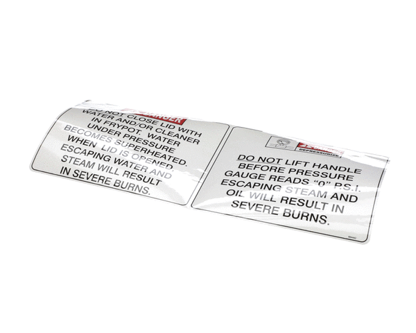 HENNY PENNY PARTS Henny Penny 66444 Label-Operational Hazards - SKU HEN66444