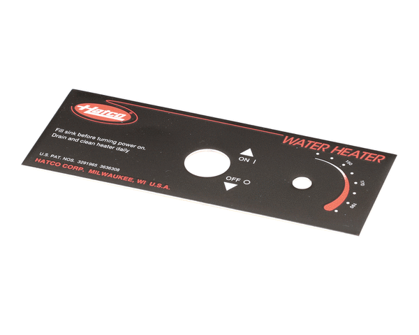 HATCO PARTS Hatco 07.01.258.00 Control Plate Fr Series - SKU HT07.01.258.00