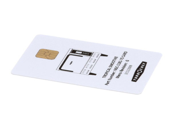 TURBOCHEF PARTS Turbochef NGC-1181-75 CARD Smart Card Tropical Smoothie - SKU TBCNGC-1181-75