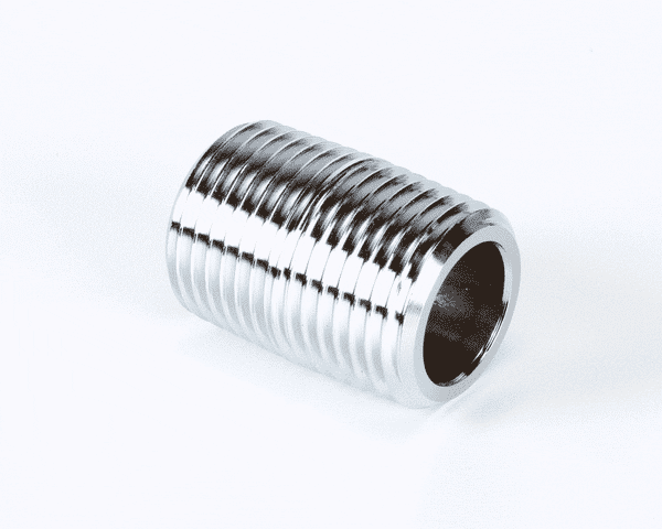 T&S BRASS PARTS T&S Brass 002534-25 1/2 NPT Close Nipple (Chrome Plated) - SKU TS002534-25