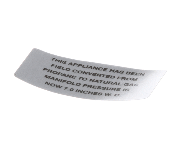 VULCAN HART PARTS Vulcan Hart 00-421727-00007 Plate Propane To Natural Gas - SKU VH00-421727-00007