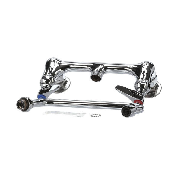 T&S BRASS PARTS T&S Brass B-2414 Double Pantry Faucet Wall Mount 8 Cent - SKU TSB-2414