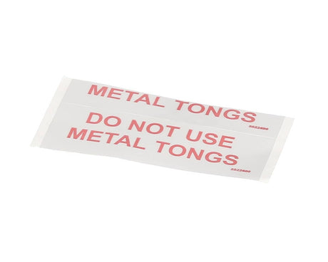APW WYOTT PARTS APW Wyott 2M-8822600 Decal Tong Usage - SKU APW2M-8822600