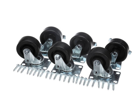 BEVERAGE AIR PARTS Beverage Air 00C31S074A Caster Kit - 3IN Plate 6 CSTRS(3 Lck 3 N - SKU BEV00C31S074A