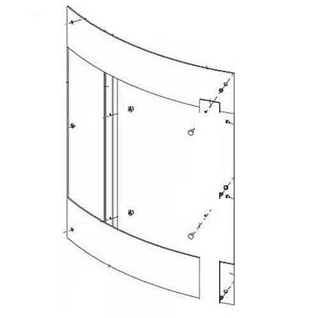 BKI PARTS BKI GL0300M Glass Curved Vg Outer Door W/ - SKU BKIGL0300M