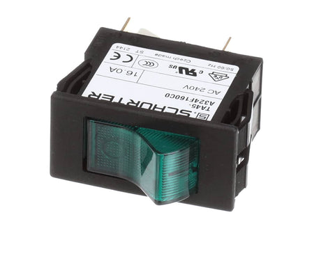 BAKERS PRIDE PARTS Bakers Pride 2E-1300220 Switch;rocker Dpst Green 16 Am - SKU BKP2E-1300220