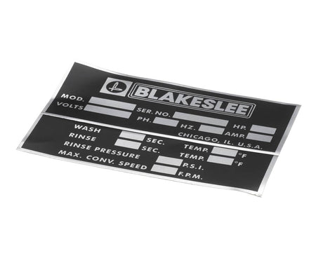 BLAKESLEE PARTS Blakeslee 99705 Data Label - SKU BLA99705