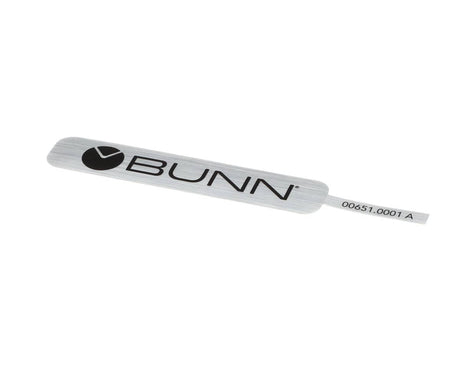 BUNN PARTS Bunn 00651.0001 Decal Bunn-Black On Silver - SKU BU00651.0001