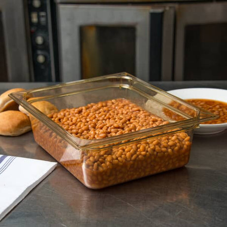 CARLISLE PARTS Carlisle 10421B13 Food Pan 1/2 Size 4IN Hh Amber - SKU CARL10421B13