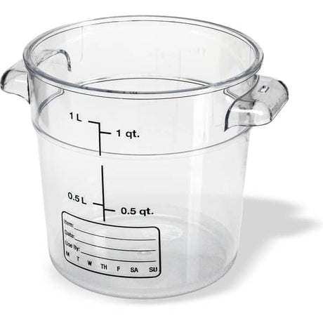 CARLISLE PARTS Carlisle 1076107 Rnd Storage Cont 1QT Pc Clear - SKU CARL1076107