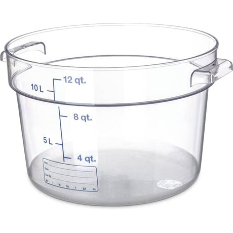 CARLISLE PARTS Carlisle 1076707 Rnd Storage Cont 12QT Pc Clear - SKU CARL1076707