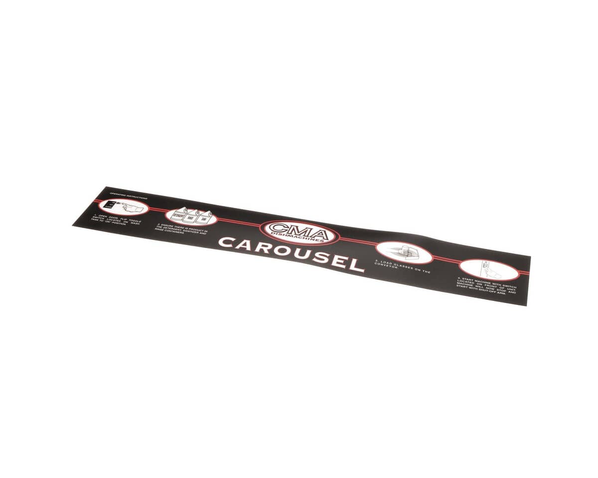 CMA DISH MACHINES PARTS CMA Dish Machines 06231.48 Carousel Label - SKU CMA06231.48