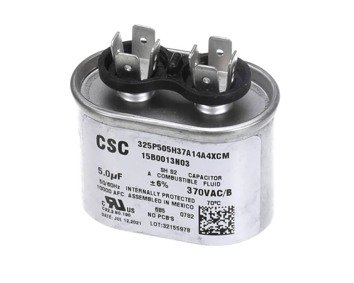 CARRIER HVAC PARTS Carrier HVAC 15B0013N03 5MFD 370V Capacitor Oval - SKU CRR15B0013N03