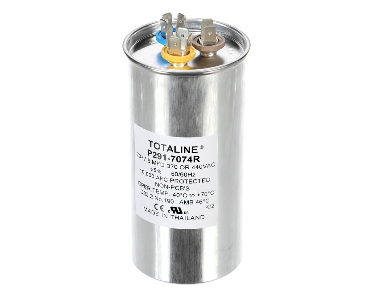 CARRIER HVAC PARTS Carrier HVAC P291-7074R Run Cap Rnd 440V 70/7.5 Mfd - SKU CRRP291-7074R