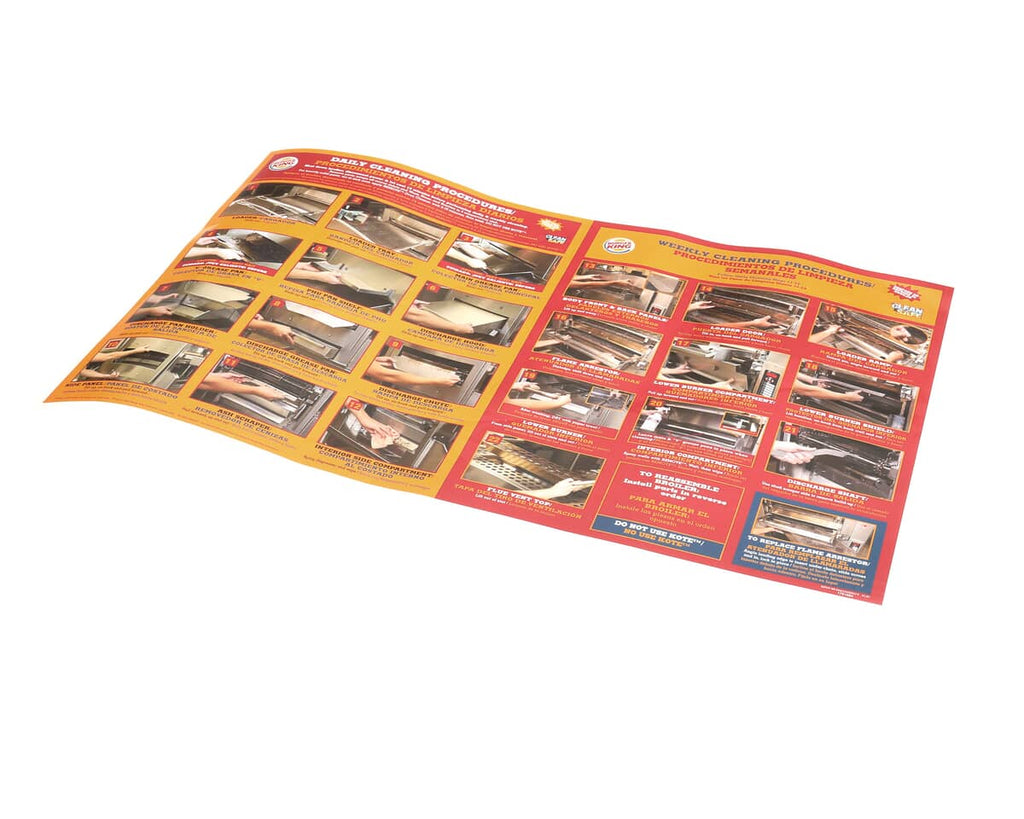 DUKE PARTS Duke 176108 Cleaning Procedure Instruction - SKU DUK176108