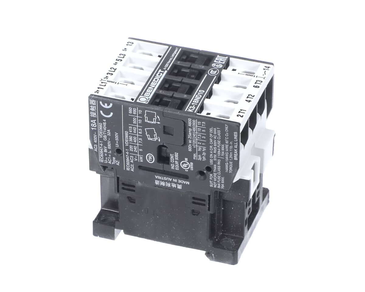 ELECTROLUX PROFESSIONAL PARTS Electrolux Professional 0L2057 Contactor; 220V/60 Hz; K3-18 A10 - SKU ELX0L2057