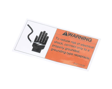FRYMASTER PARTS Frymaster 8021722 Label Portable Filter Warning - SKU FM8021722