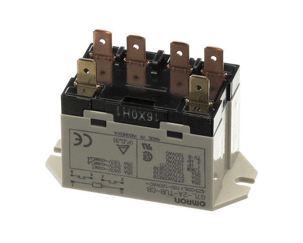 FOLLETT 00133272 RELAY  25A  120V  DPST-NO 1/4 QUICK CONN