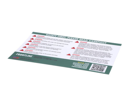 FRONTLINE INTERNATIONAL PARTS Frontline International 50010070 Equipment Safetly Instruction Label - SKU FRO50010070