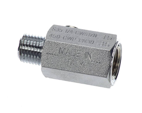 FOOD WARMING EQUIPMENT PARTS Food Warming Equipment VLVBALL250 Mini Chrome Ball Valve 1/4 NPT - SKU FWEVLVBALL250