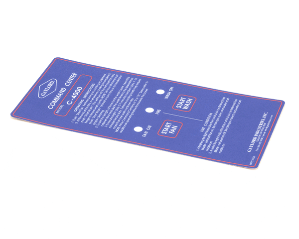 GAYLORD PARTS Gaylord 15326 C-4000 Mylar Faceplate - SKU GAY15326