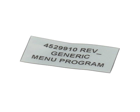 GARLAND PARTS Garland 4530145 Label 4529910 Generic Menu On - SKU GL4530145