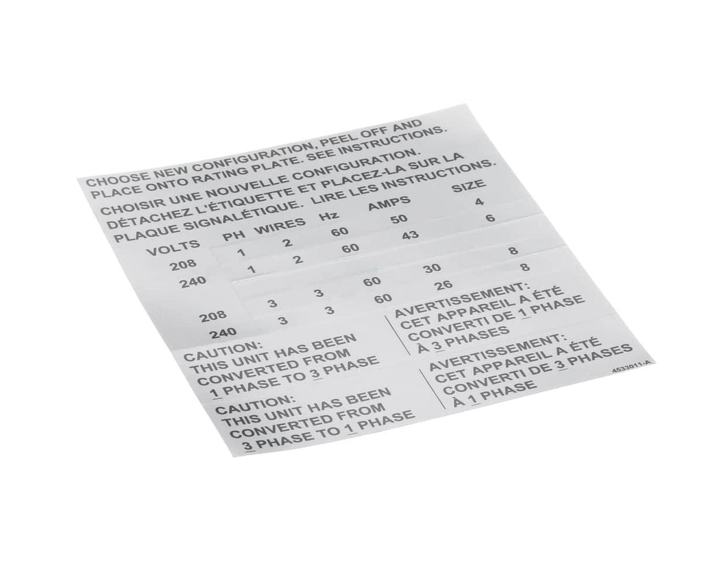 GARLAND PARTS Garland 4533009 Kit Elec Phase Convert Full S - SKU GL4533009
