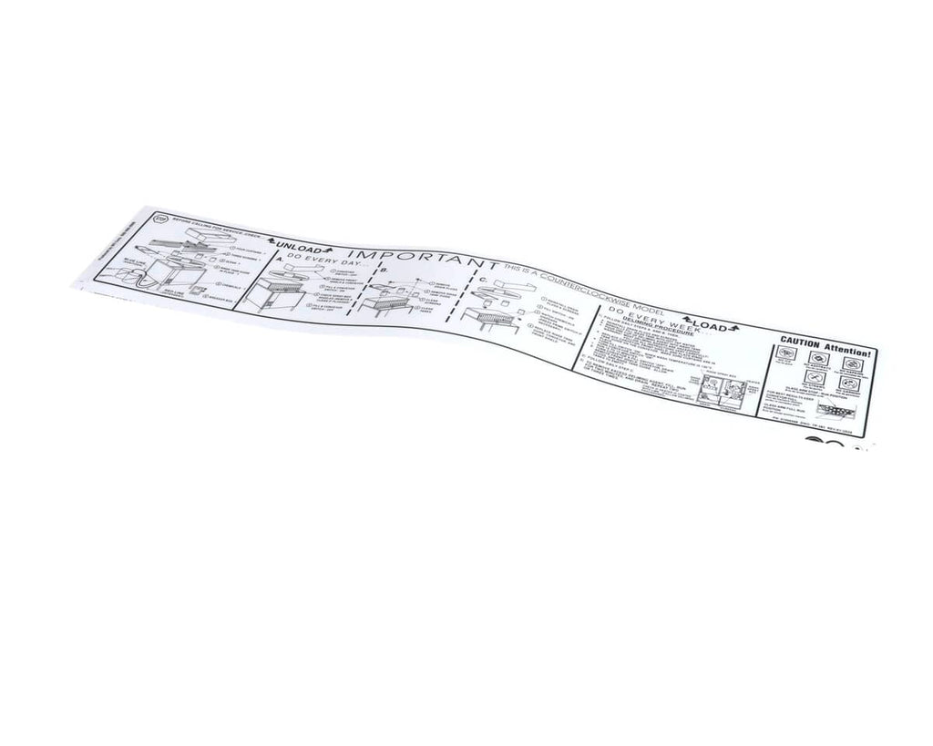 GLASTENDER PARTS Glastender 01000488 Decal Cleaning Instructions - SKU GLA01000488