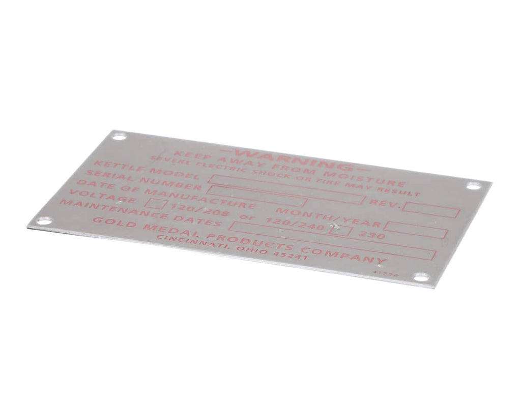 GOLD MEDAL PRODUCTS PARTS Gold Medal Products 41296 Kettle Junction Box Cover - SKU GLDM41296