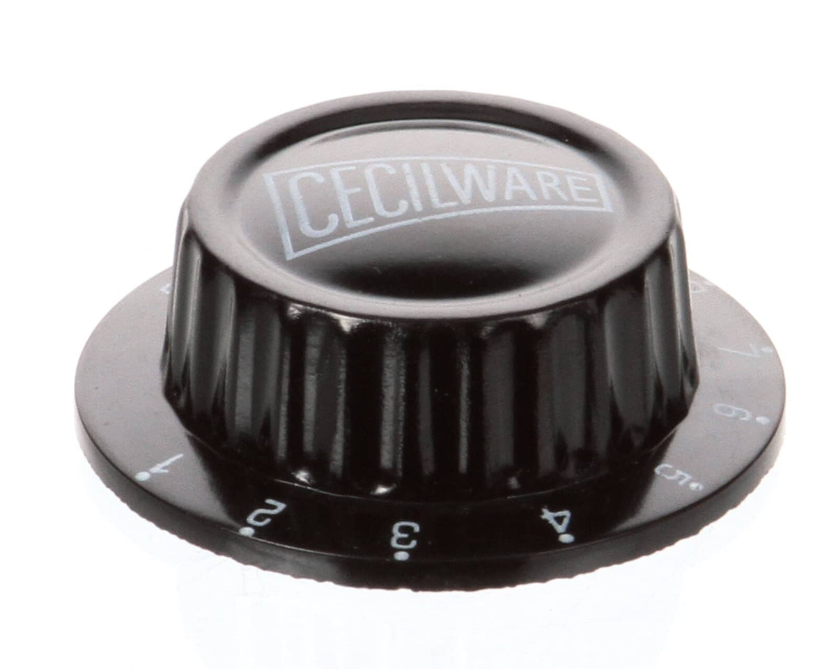 GRINDMASTER CECILWARE PARTS Grindmaster Cecilware M008A Knob Thermostat Blk Deg F - Gb - SKU GMM008A