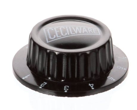 GRINDMASTER CECILWARE PARTS Grindmaster Cecilware M008A Knob Thermostat Blk Deg F - Gb - SKU GMM008A
