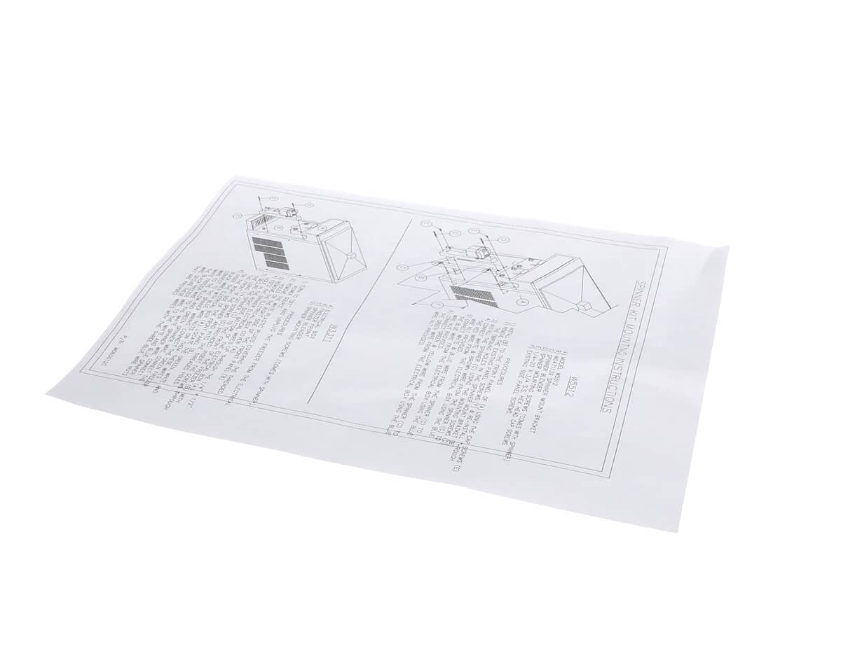 GRINDMASTER CECILWARE PARTS Grindmaster Cecilware W0600120 Instruction Sheet Spinner Kit - SKU GMW0600120