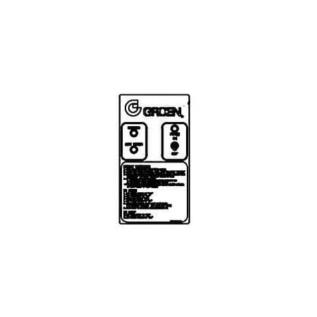 GROEN PARTS Groen 123802 Overlay Dh Front Panel With - SKU GR123802
