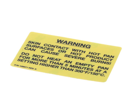 GROEN PARTS Groen 128671 Label Warning Hot Surface - SKU GR128671