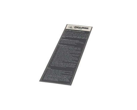 GROEN PARTS Groen 141850 Label Deliming Instructions - SKU GR141850