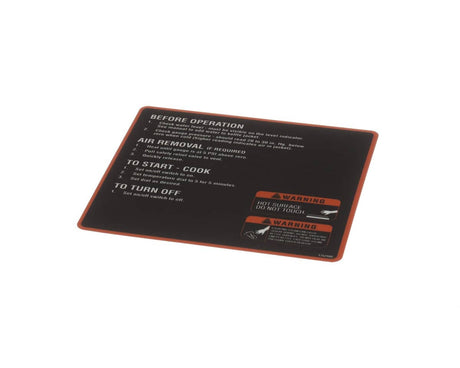 GROEN PARTS Groen 175298 Decal Operating Inst Classic Ctrl Ele - SKU GR175298