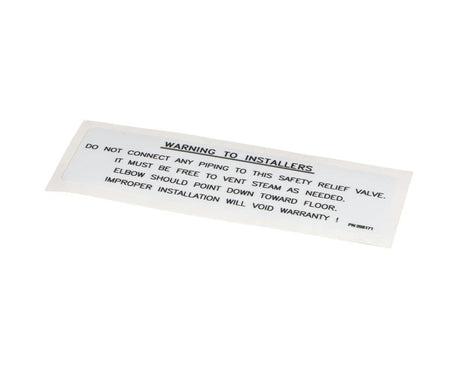 GROEN PARTS Groen Z098171 Label Warning - For Self - SKU GRZ098171