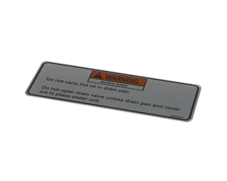 HENNY PENNY PARTS Henny Penny 185980 Drain Pan Warning Label - SKU HEN185980