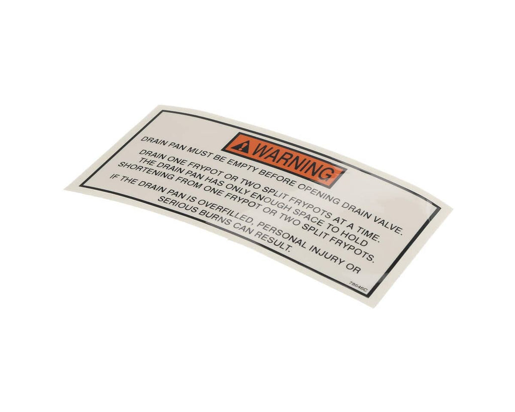 HENNY PENNY PARTS Henny Penny 78646 Label-One Well Capacity - SKU HEN78646