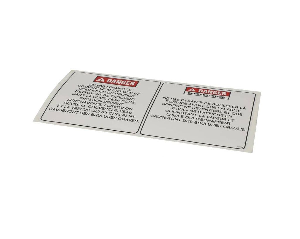 HENNY PENNY PARTS Henny Penny 97076 Label-Oper Hazards Fre - SKU HEN97076