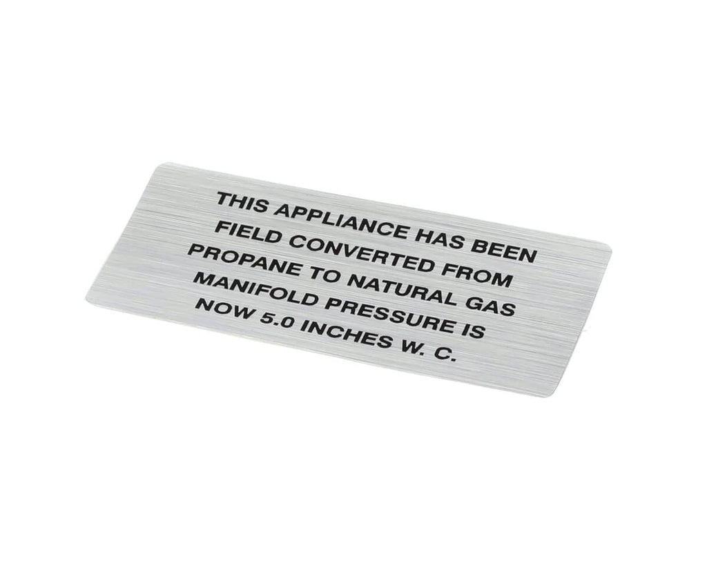 HOBART PARTS Hobart 00-421727-00016 Plate Propane To Nat Gas (5.0) - SKU HOB00-421727-00016