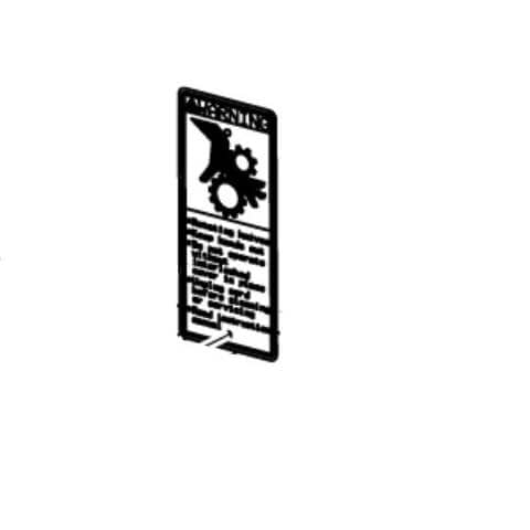 HOBART PARTS Hobart 00-438131-00124 Plate Warning - SKU HOB00-438131-00124