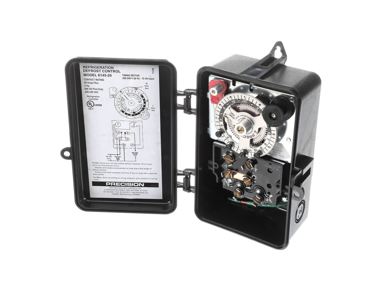 HUSSMANN PARTS Hussmann 10574B Timer Defrost 6145-20B 230V W/Brkt - SKU HUS10574B