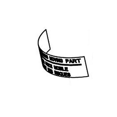 CORNELIUS PARTS Cornelius 1026575 Label Warnng Hazardous Moving - SKU ICO1026575