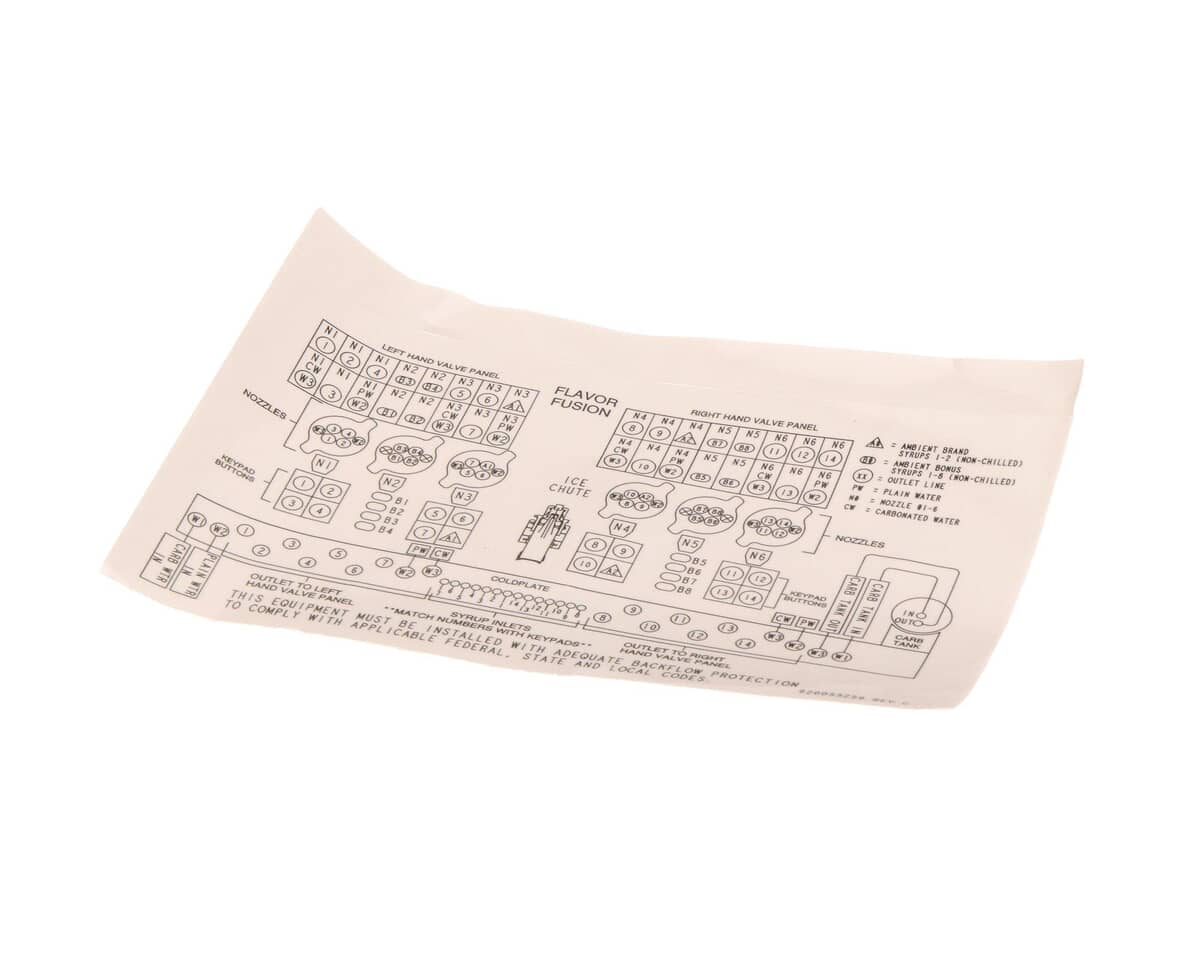 CORNELIUS PARTS Cornelius 620055259 Label Plumbing Diagram Ff - SKU ICO2558147