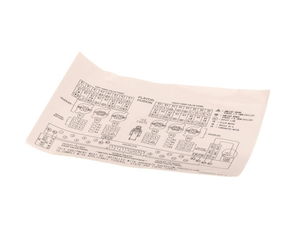 CORNELIUS PARTS Cornelius 620055259 Label Plumbing Diagram Ff - SKU ICO2558147