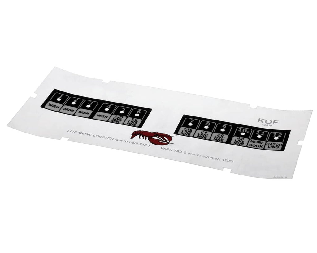 PITCO PARTS Pitco A6110201 Overlay - SKU PTA6110201