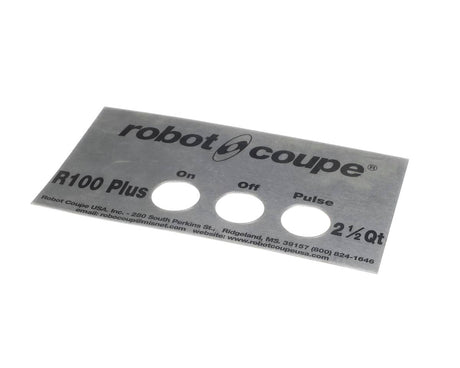 ROBOT COUPE PARTS Robot Coupe 407677 Front Plate R100 Plus V2 - SKU ROB407677